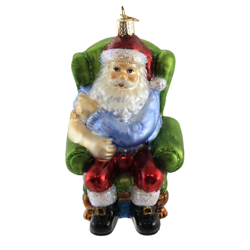 Old World Christmas Santa Vaccinated Glass Vaccine Covid 40323