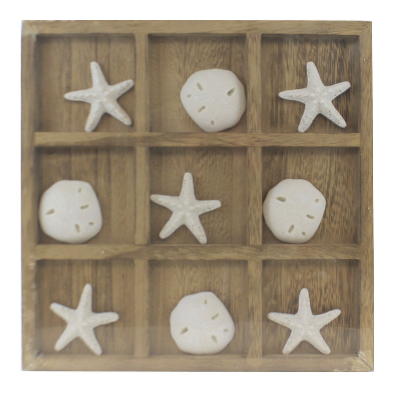 Home Shell Tic Tac Toe Wood Star Fish Sand Dollars 20581