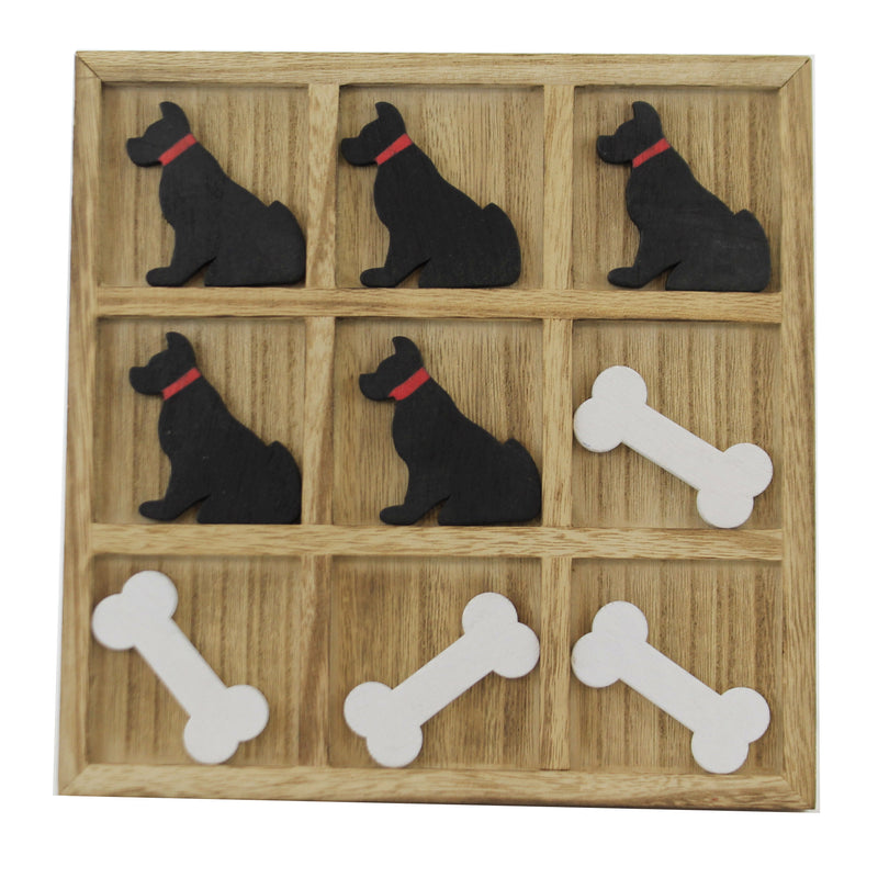 Home Dogs & Bones Tic Tac Toe Wood Canine Fun 14408 (51440)
