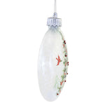 Holiday Ornament Cardinals On Tree Disk Glass Led Lighted  Christmas Mx177513 (51454)