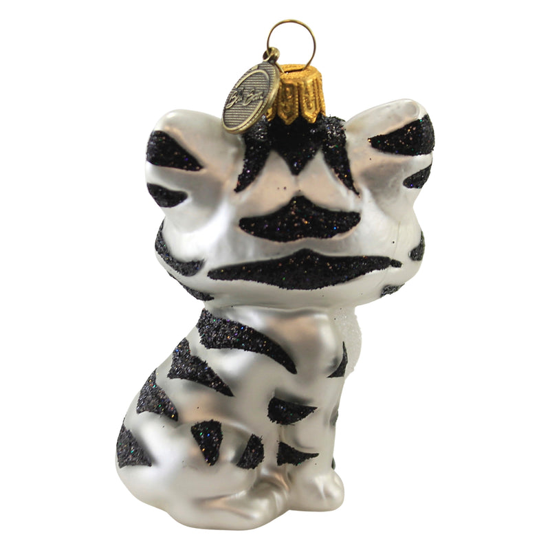 Blu Bom Black Striped Cat Ornament - - SBKGifts.com