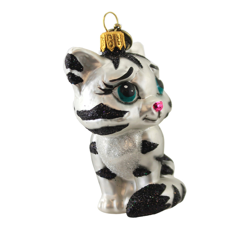Blu Bom Black Striped Cat Ornament - - SBKGifts.com