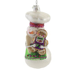 Noble Gems Snowman W/Gingerbread Man Glass Baker Hat Holiday Nb1624 (51531)