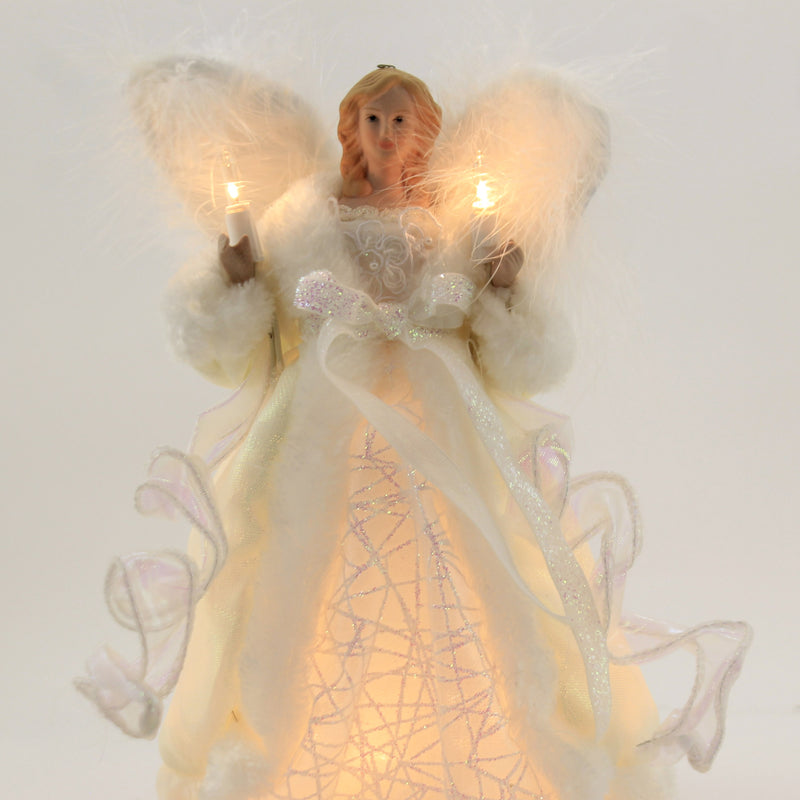Tree Topper Finial Angel Tree Topper White - - SBKGifts.com
