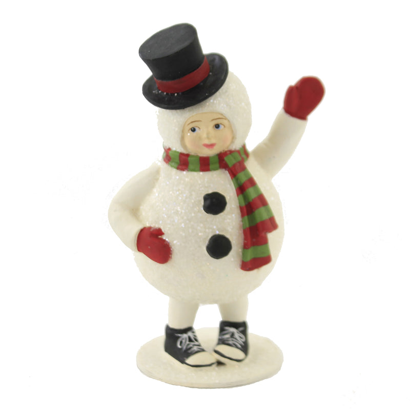 Christmas Sammy The Snowman Polyresin Child Top Hat Snowball Td0040