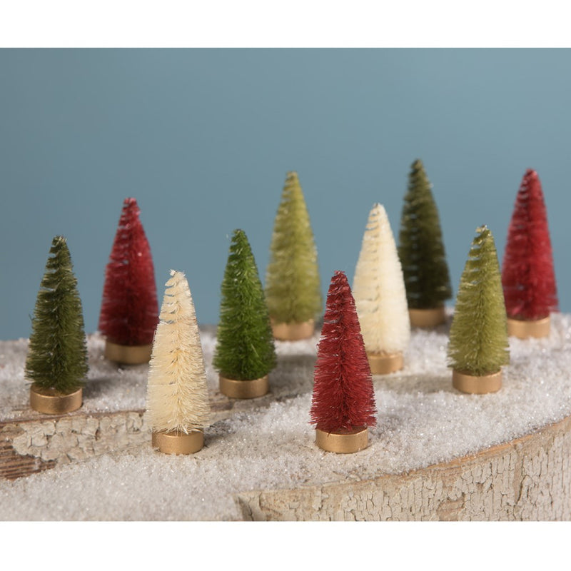 Christmas Mini Bottle Brush Trees# - - SBKGifts.com