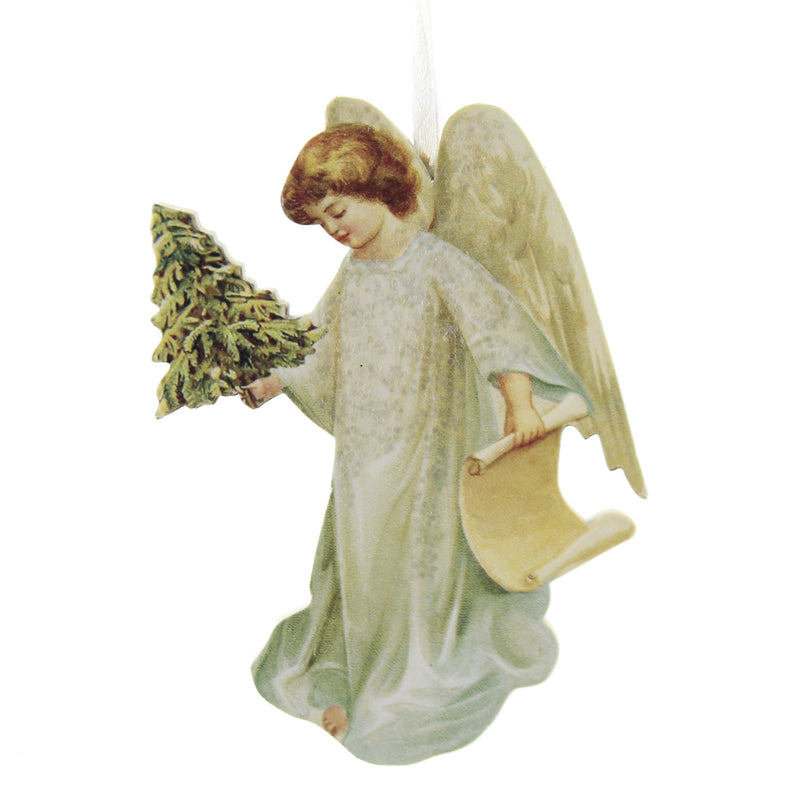 Holiday Ornament Angel With Tree Dummy Board Mdf Christmas Heavenly Rl9830