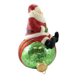 Christmas Jolly Santa On Bauble - - SBKGifts.com