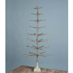 Christmas Shiny Trim Tree Polyresin Tinsel Glittered Lc9594