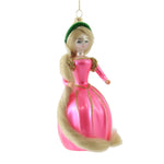 De Carlini Italian Ornaments Rapunzel - 1 Glass Ornament 6 Inch, Glass - Ornament Italian Fairy Tale Ba1751 (51668)