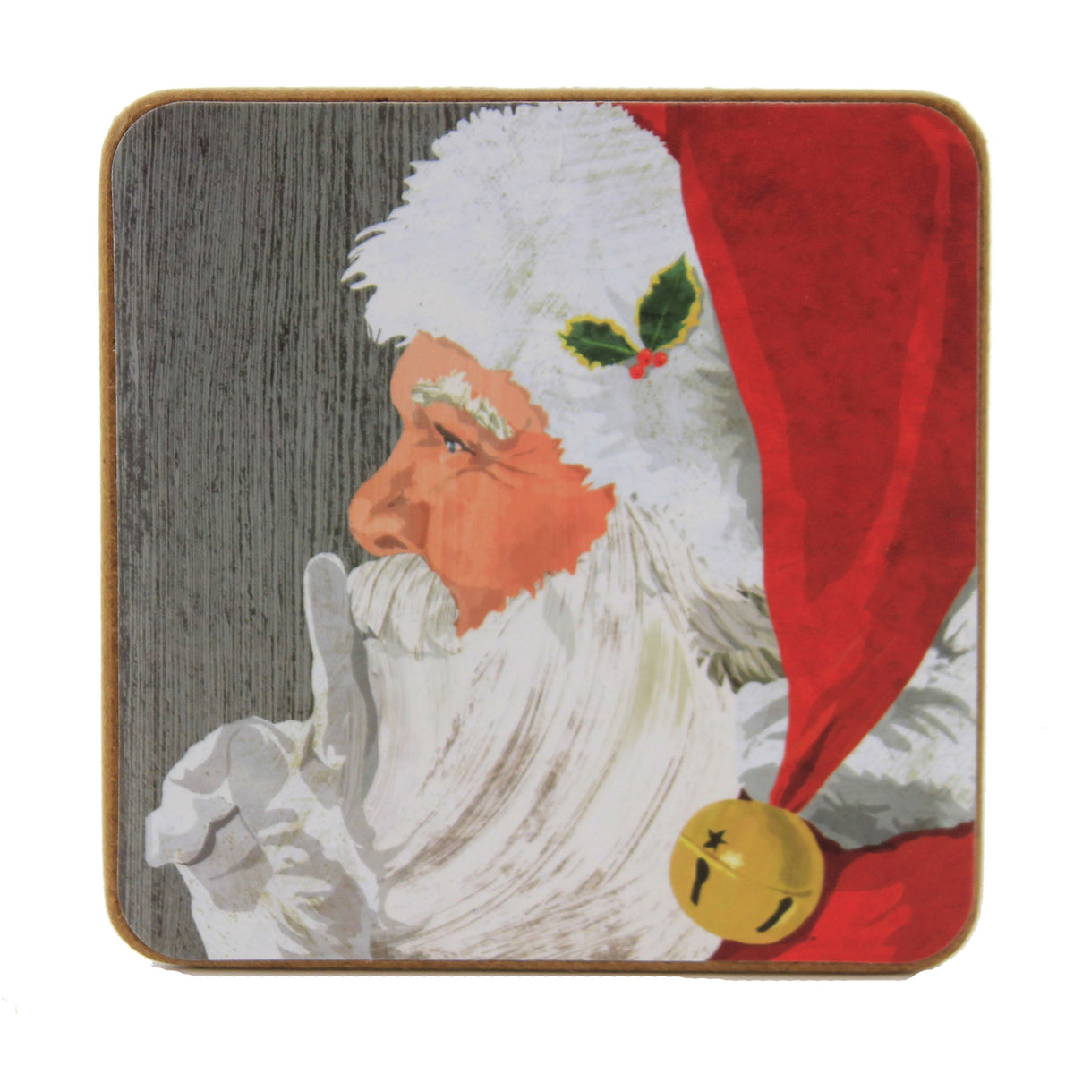 Tabletop Santa Harboard Coaster - - SBKGifts.com