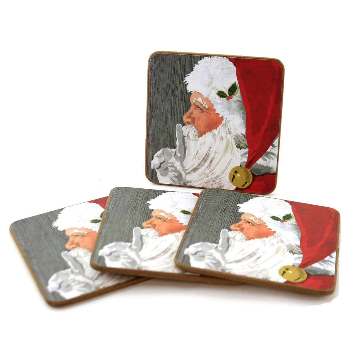 Tabletop Santa Harboard Coaster - - SBKGifts.com