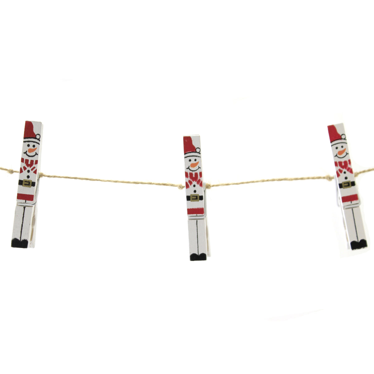(51702) Snowman Clothespin Garland