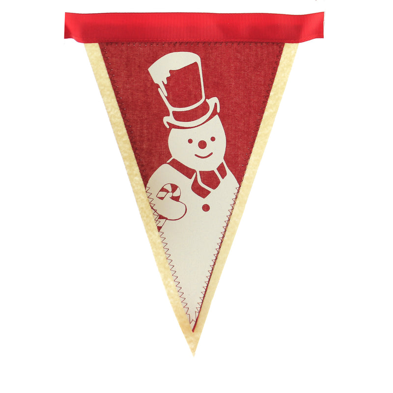 Christmas Vintage Christmas Banner Cotton Santa Snow Hanging Gar74633
