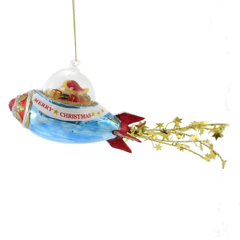 Holiday Ornament Rocket Santa Ornament - - SBKGifts.com