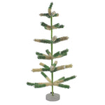 Christmas Green/White Sisal Tree Plastic Christmas Ornament Lc0831
