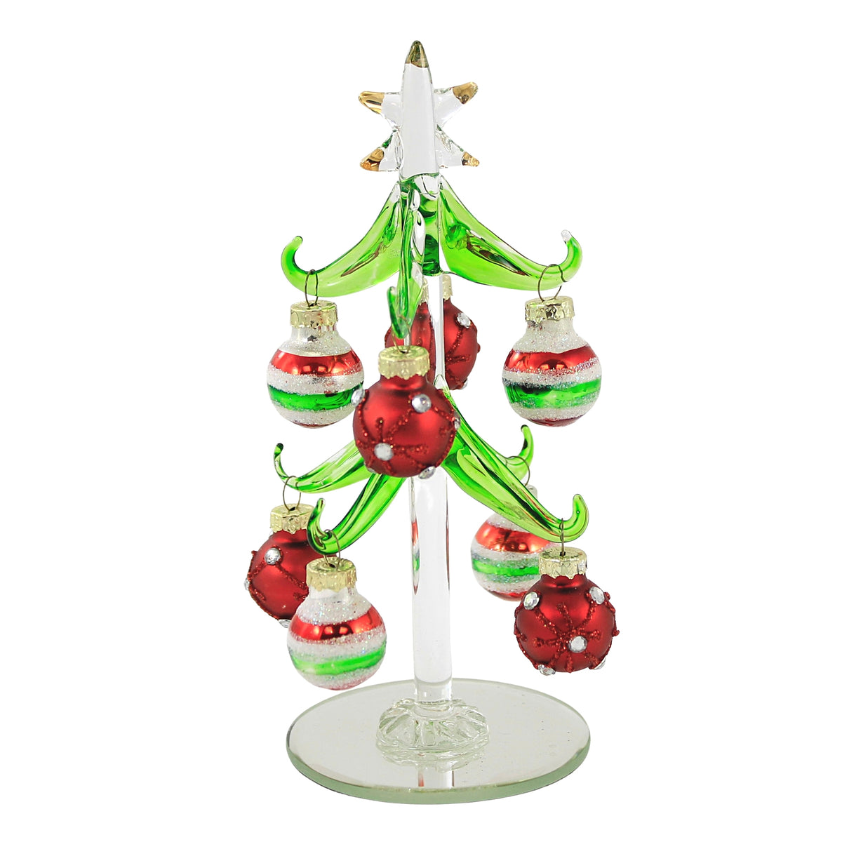 (51882) Green Tree With 8 Ornaments
