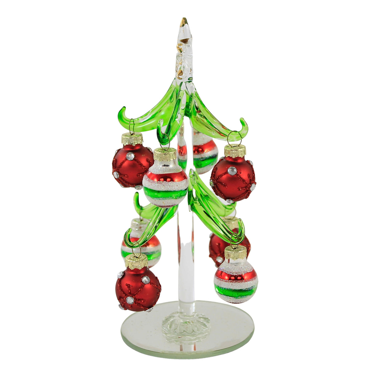Christmas Green Tree With 8 Ornaments - - SBKGifts.com