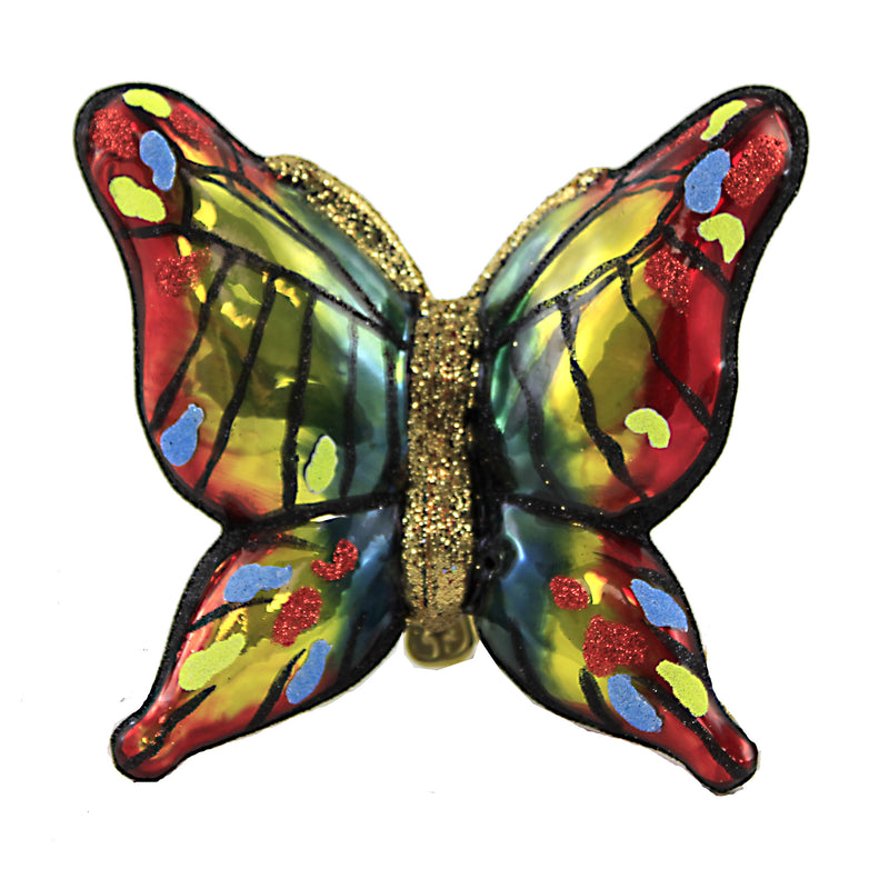 Huras Fluttering With Pride Clip On Glass Ornament Butterfly Pride Lgbtqi S878b (51900)