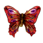 Huras Family Flirt &  Fluttered Butterfly - 1 Glass Ornament 4.25 Inch, Glass - Ornament Clip On Eyespot Summer S662 (51901)