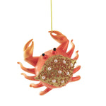 Holiday Ornament Pacific Gold Crab Glass Ocean Life Fresh Water 6003952