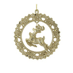 Holiday Ornament Deer In Wreath Set/2 - - SBKGifts.com