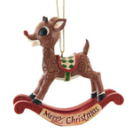 Jim Shore Rudolph As A Rocking Horse Polyresin Red-Nosed Reindeer 6009114