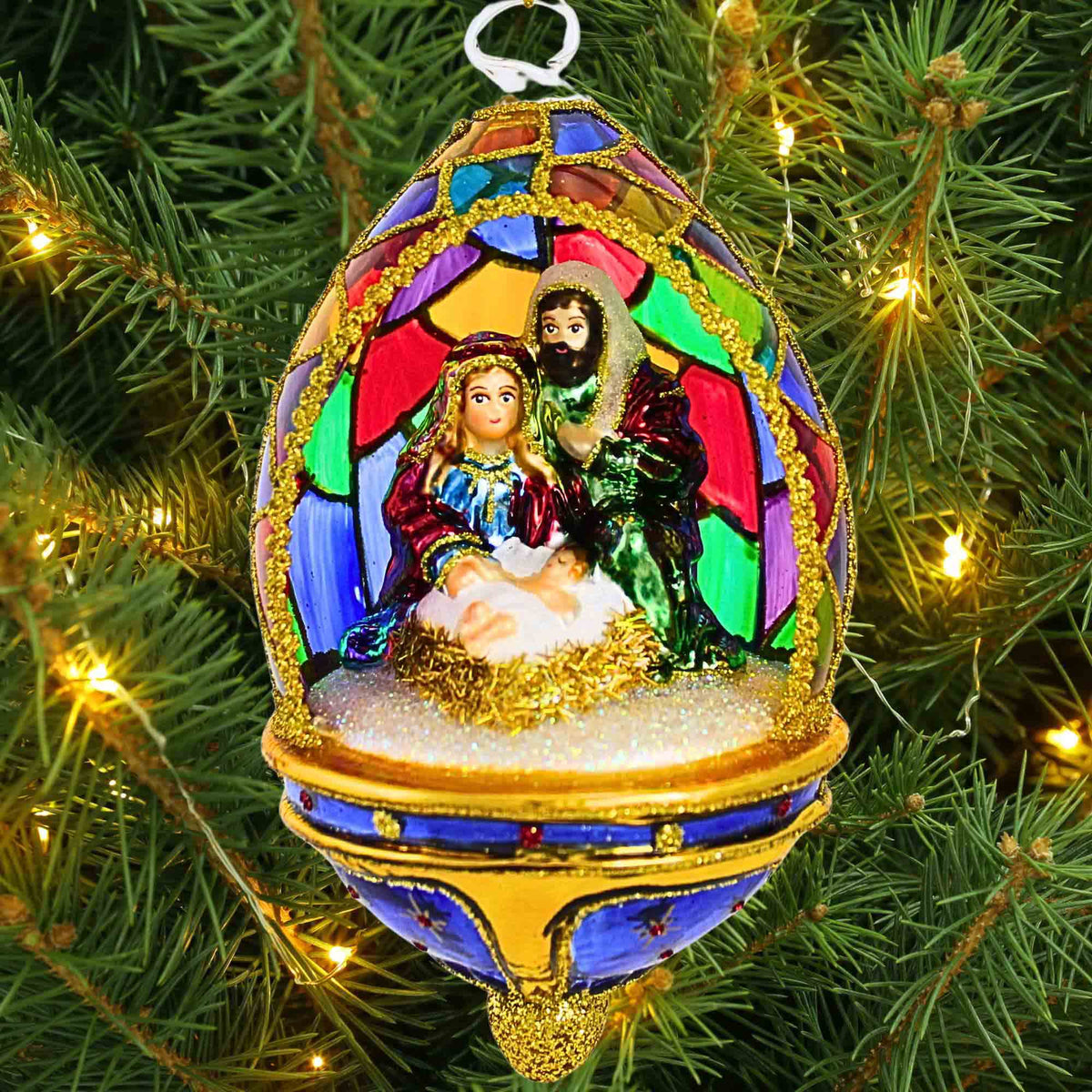 Huras Family Holy Family In Elegant Glass Dome - - SBKGifts.com