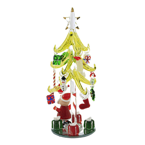 Christmas Santa With Glass Tree - - SBKGifts.com