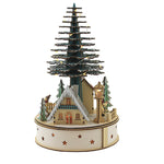 Christmas Scandinavian Village Tree Wood Snowman Lighted Cy0102 (52002)