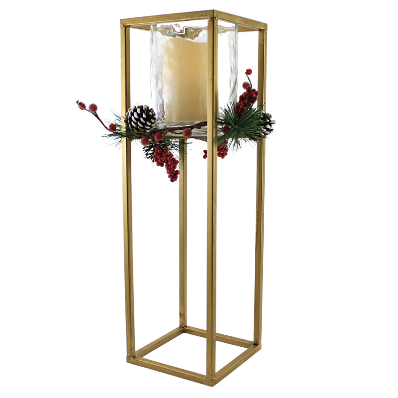 Christmas Berry Large Candle Holder - - SBKGifts.com