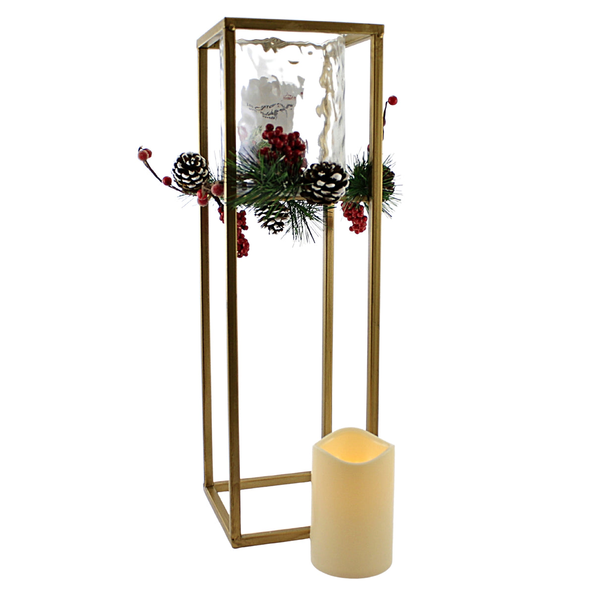 Christmas Berry Large Candle Holder - - SBKGifts.com