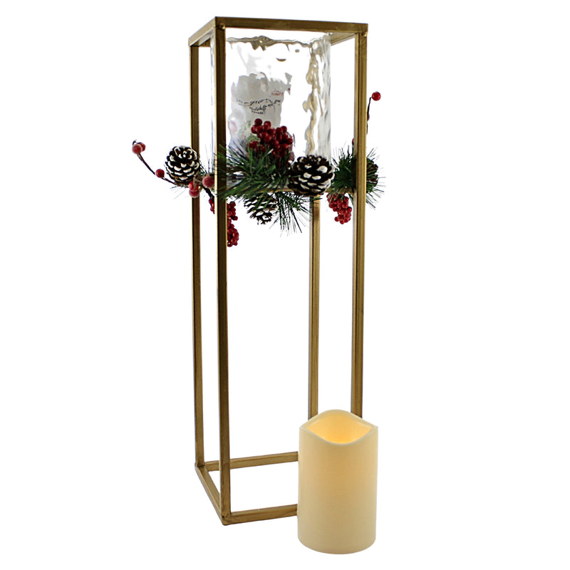 Christmas Berry Large Candle Holder - - SBKGifts.com