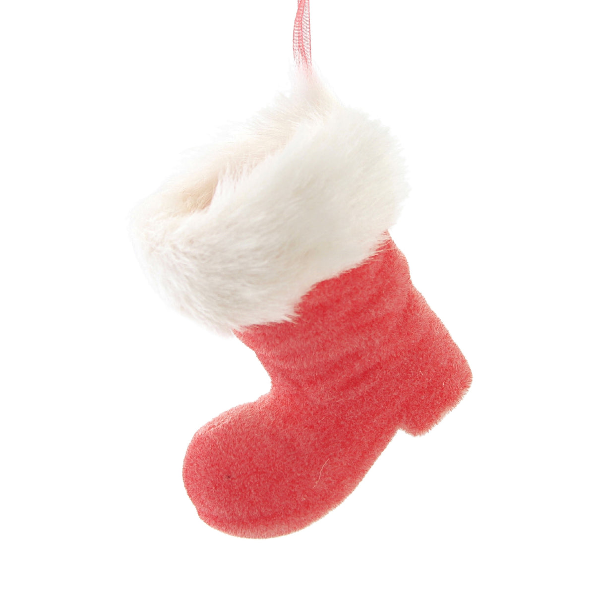 Christmas Assorted Flocked Boot Ornament - - SBKGifts.com