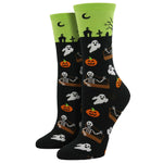 Novelty Socks Undead Friends Cotton Halloween Cemetery Spooky Wnc720lim (52030)