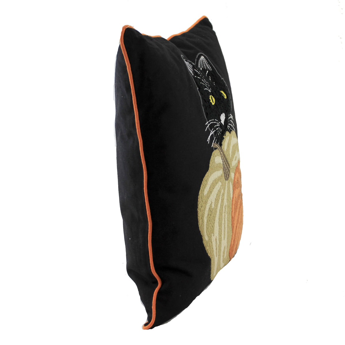 Home Decor Cat On Pumpkin Pillow - - SBKGifts.com