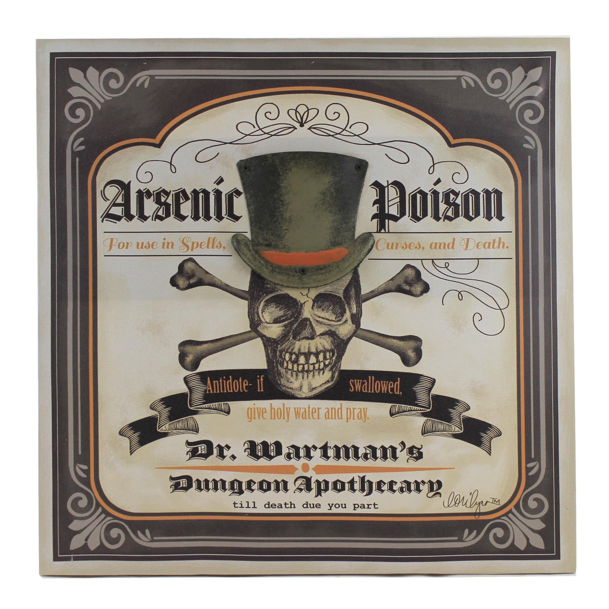(52077) 3D Poison Skeleton Wall Art