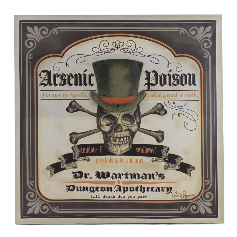 Halloween 3D Poison Skeleton Wall Art Wood Halloween Hanging Picture Xwal76398 (52077)