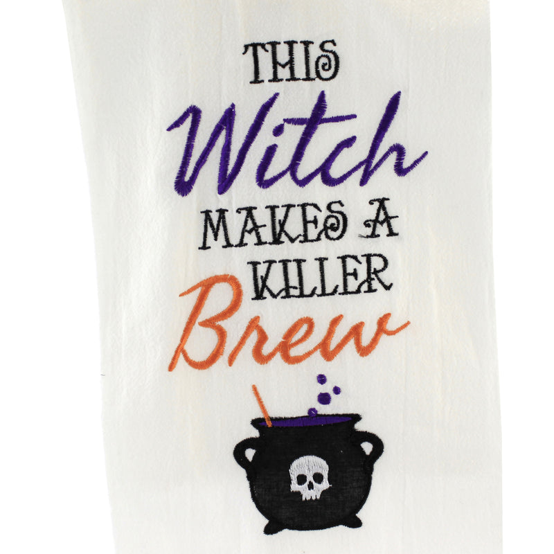 Decorative Towel Flying Witch And Her Brew Towel - - SBKGifts.com