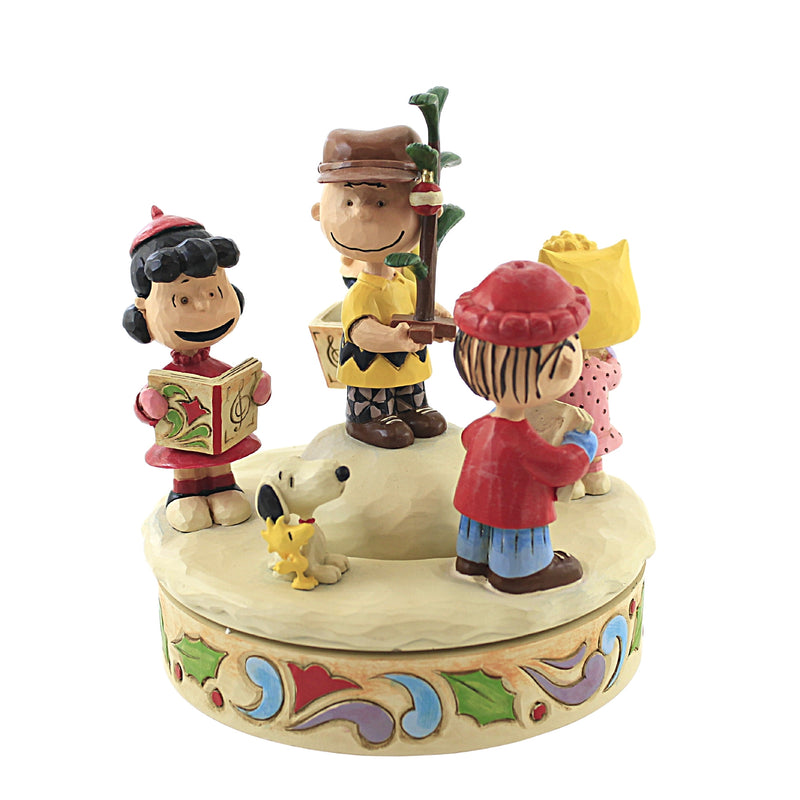 Jim Shore Spreading Christmas Cheer Polyresin Manually Rotating 6008958