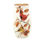 Stony Creek Cardinal W/ Aspen Lit Med Vase Fall Birds Pre Lit Light Glass Bca1205 (52145)