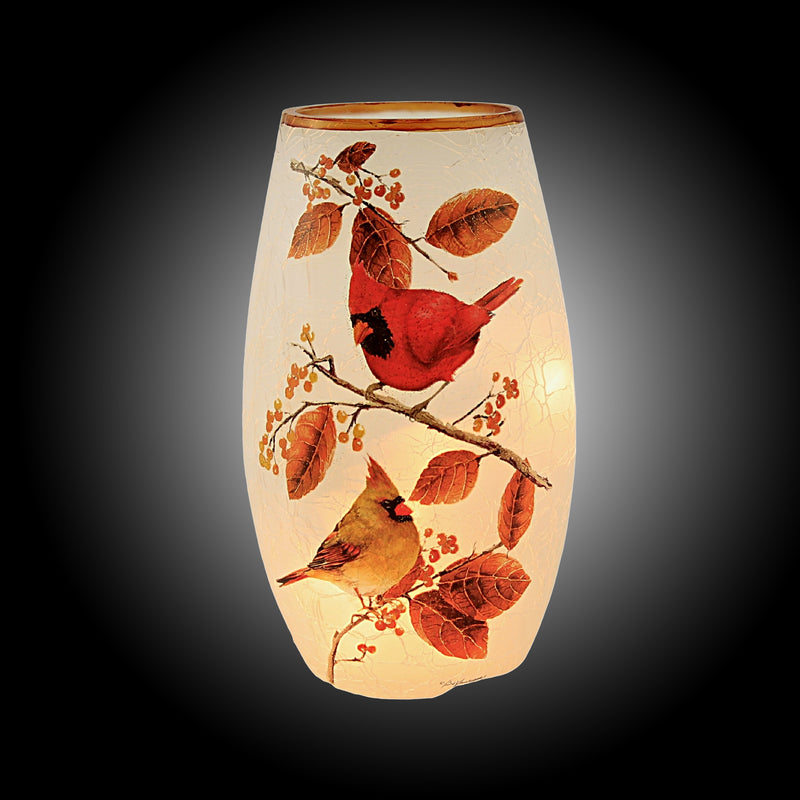Stony Creek Cardinal W/ Aspen Lit Med Vase - - SBKGifts.com