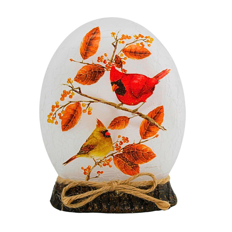 Stony Creek Cardinal W/ Aspen Lit Orb Base - - SBKGifts.com