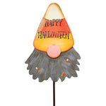 Halloween Candy Corn Gnomes Metal Garden Happy Halloween F21003 (52162)