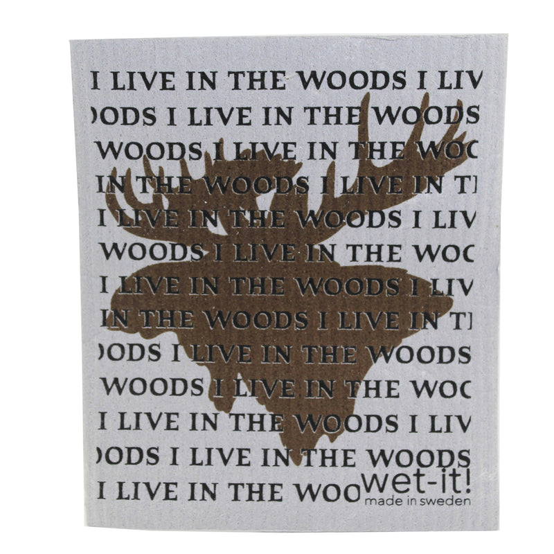 Swedish Dish Cloth Woods And Cozy Cabin Wet-It Set - - SBKGifts.com