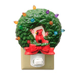 Christmas Wreath Night Light Ceramic Cardinal Electric Plug-In Mx181443 (52204)