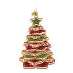 Huras Family Gingerbread Christmas Tree - 1 Glass Ornament 6.5 Inch, Glass - Ornament Shortbread Pastry Bake S443c (52230)