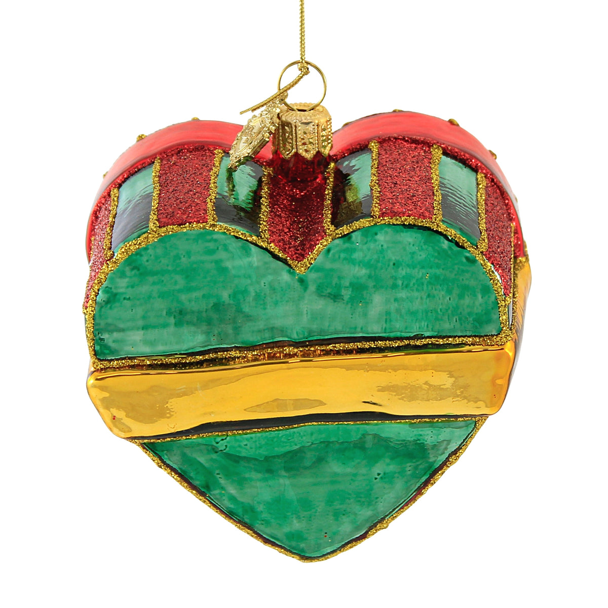 Huras Family Red & Gold Heart Shaped Box - - SBKGifts.com