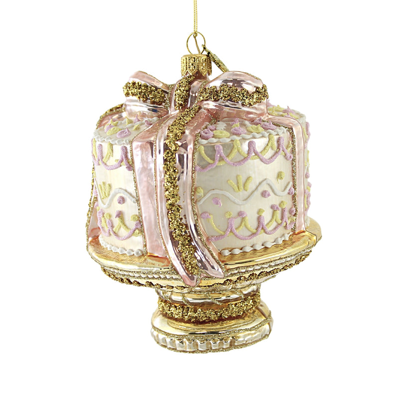 Huras Wedding Cake Glass Ornament Pastry Bakery Marriage S777 (52238)