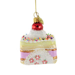 Huras Family Cherry Petit Four - 1 Glass Ornament 3.5 Inch, Glass - Ornament Cake Pastry Sweet S872 (52239)